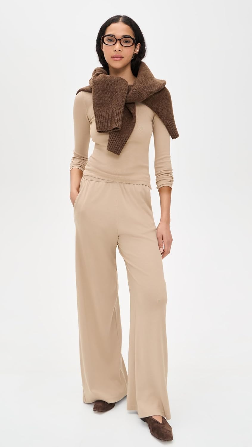 Enza Costa Women's Supima Cotton New Classic Long Sleeve Tee