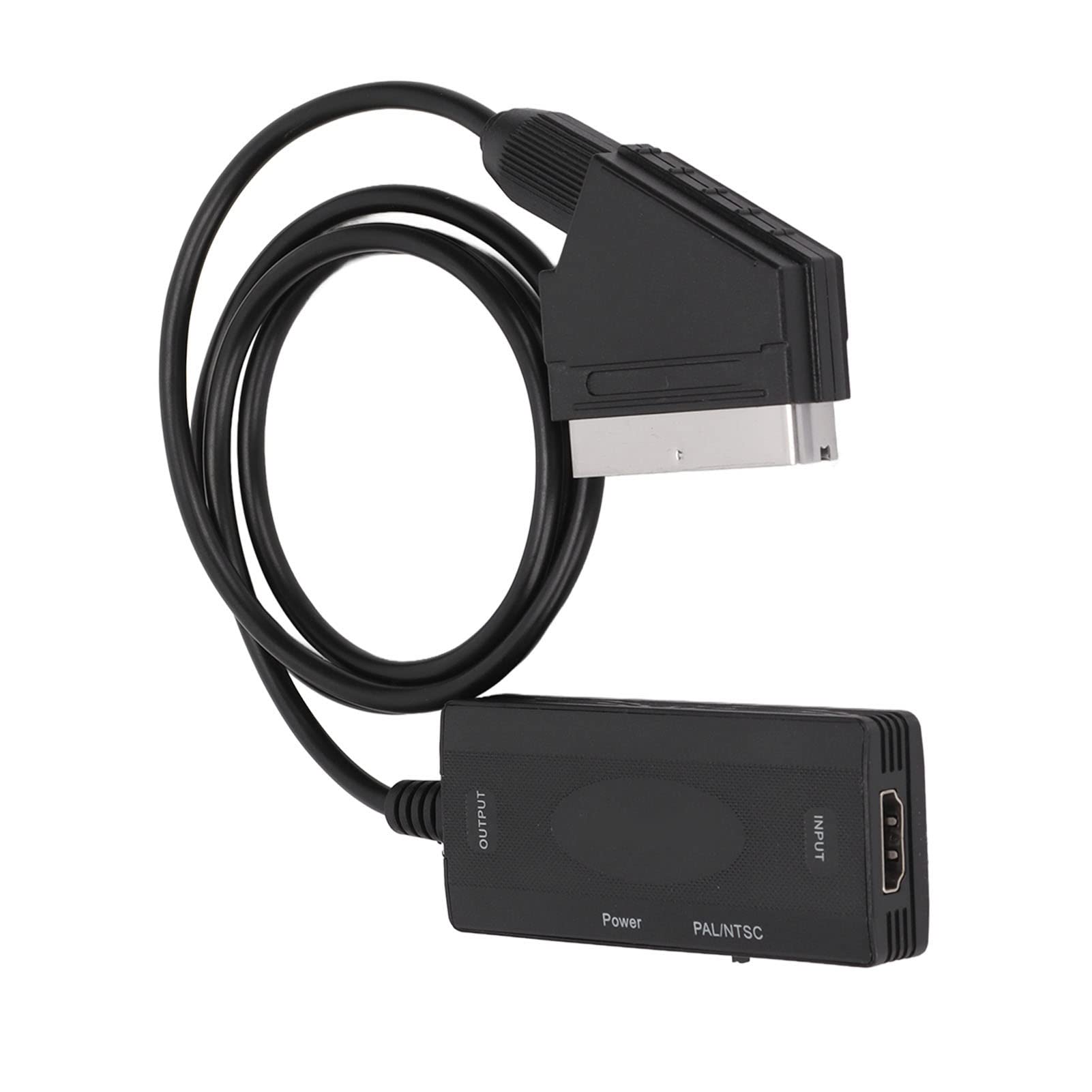 Convertitore da HDMI a SCART 1080P, Adattatore da HDMI1.3 a SCART 1080P, Adattatore Audio Video, Supporto Uscita NTSC/Pal per Proiettore Monitor HDTV, Lettore Dvd