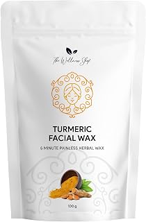 The Wellness Shop - Turmeric Facial Wax Powder - 5 minute Painless Face Hair Removal with Skin-Brightening Benefits - Uppe... Price In India