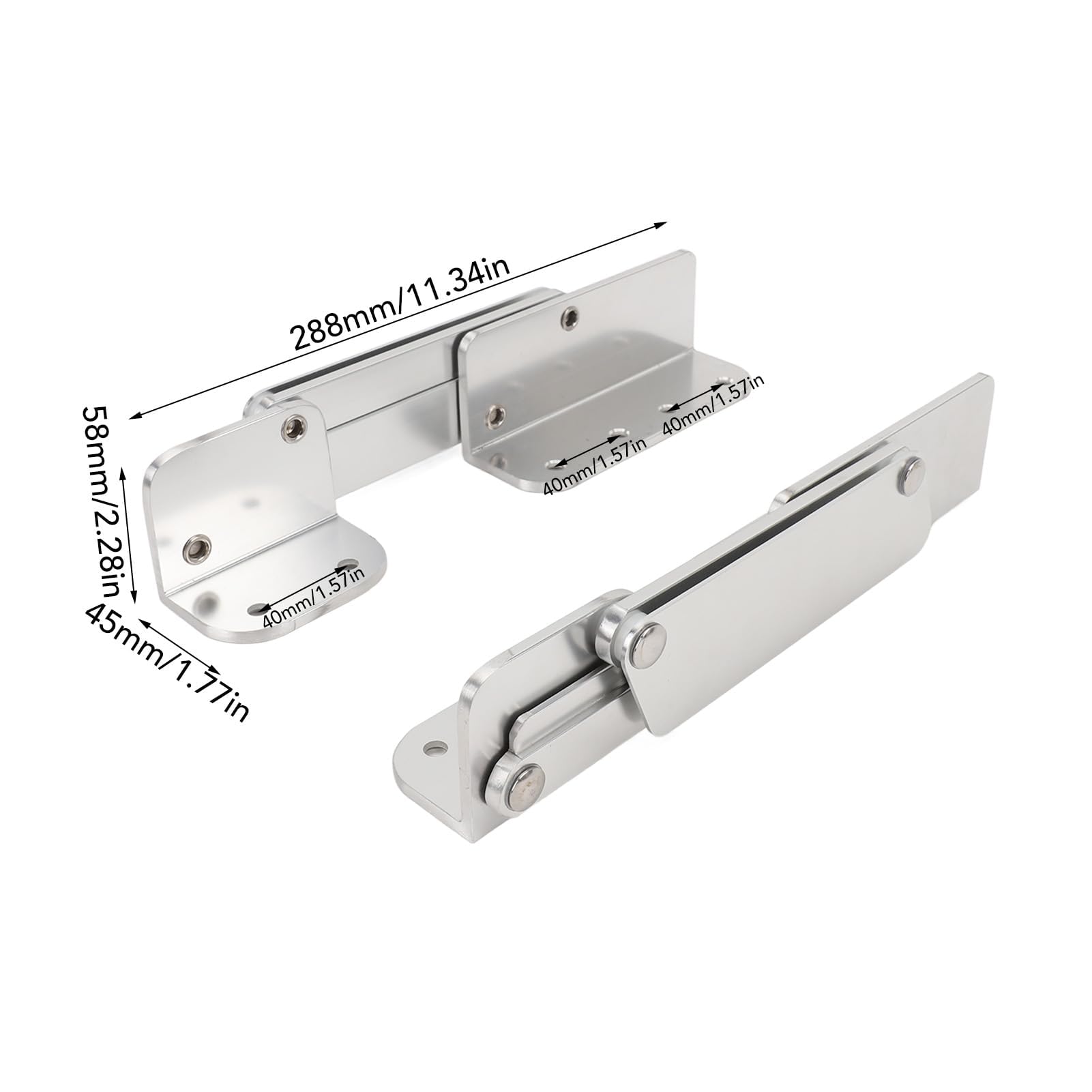 2 Stück Bootssitz-Montagescharniere, Bootssitzscharniere Aluminiumlegierung Bootspolster-Sitzscharnier Marinescharnier für Yacht Boot Hochklappbar von 0 Bis 120 Grad