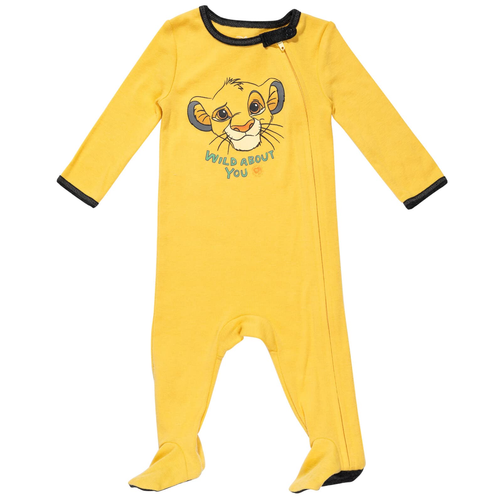 Disney Lion King Simba 2 Pack Zip-Up Snap Long Sleeve Sleep N' Play Coverall