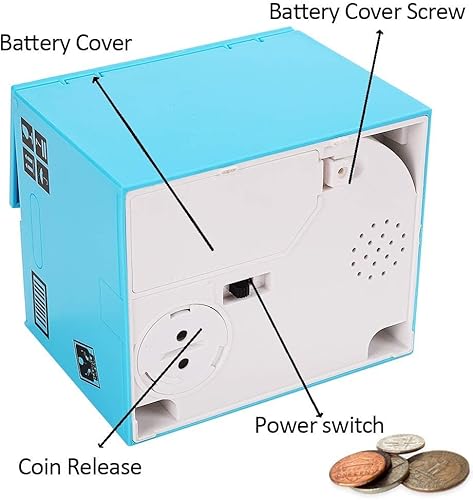 Miniatura 7 de Caja de monedas electrónica para robar, bonita caja de ahorro de dinero con mensaje de voz inteligente, gran regalo para niños y niñas en