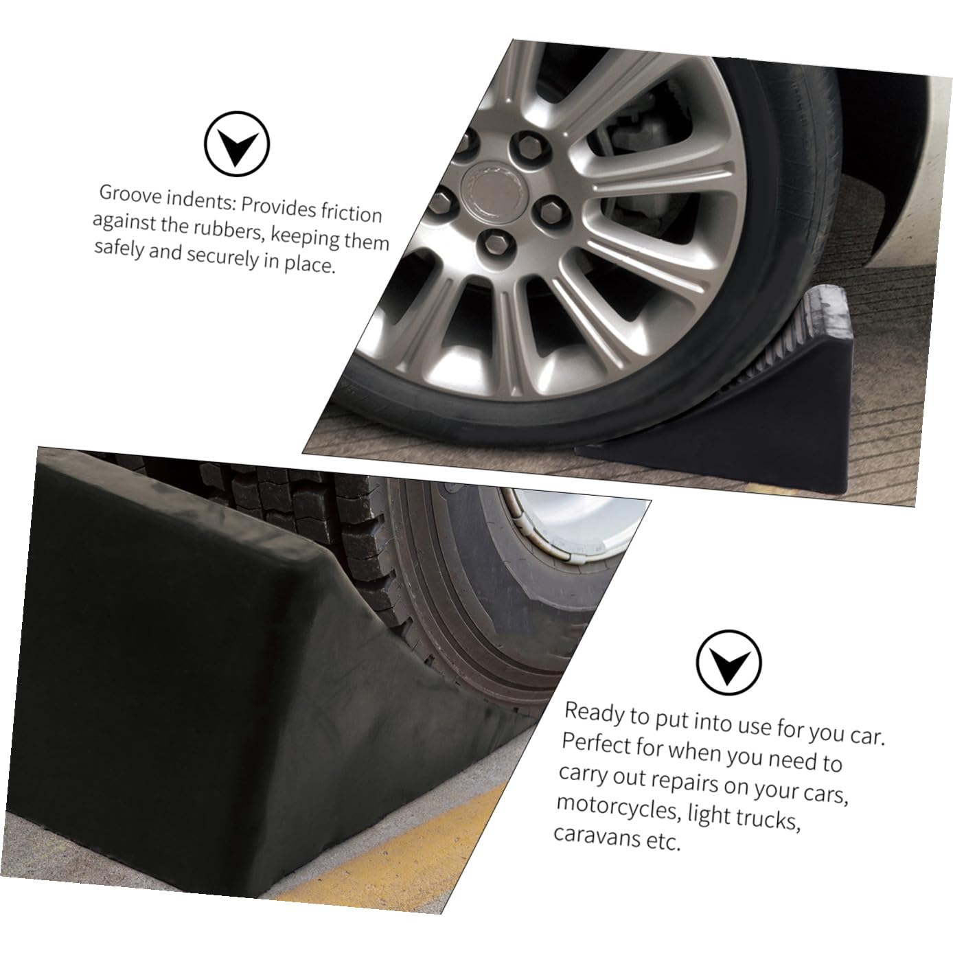 1pezzi Cunei Antiscivolo Per Auto Ruote Pesante e Resistente Compatte Per Veicolo Per Camper e