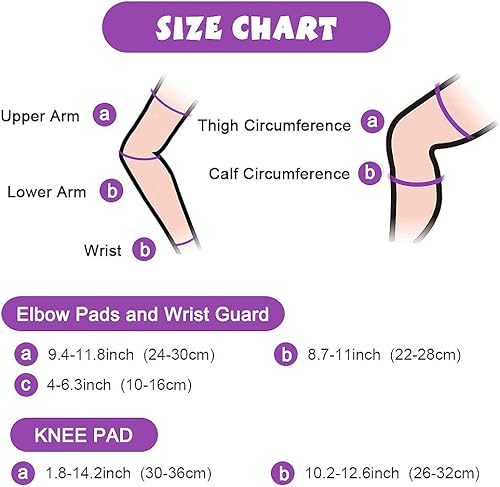 Miniatura 4 de Juego de rodilleras de protección para niños de 3 a 14 años, rodilleras y coderas con muñequeras 3 en 1 para patinaje, ciclismo, bicicleta, patinaje