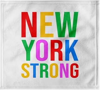 3dRose 11x12 Wash Cloth for Face and Body - New York Strong. Colorful Text Art. Virus Pandemic Awareness Decor Alexis Design - Virus Pandemic Awareness
