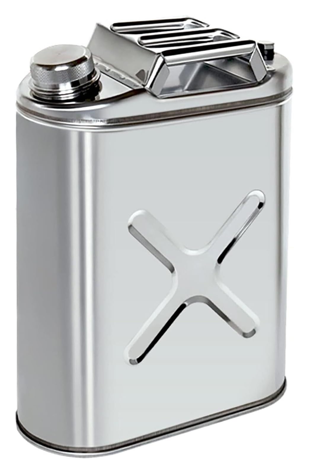 Tanica in acciaio inox 304 – Serbatoio carburante portatile per benzina e olio – Include supporto per lattina
