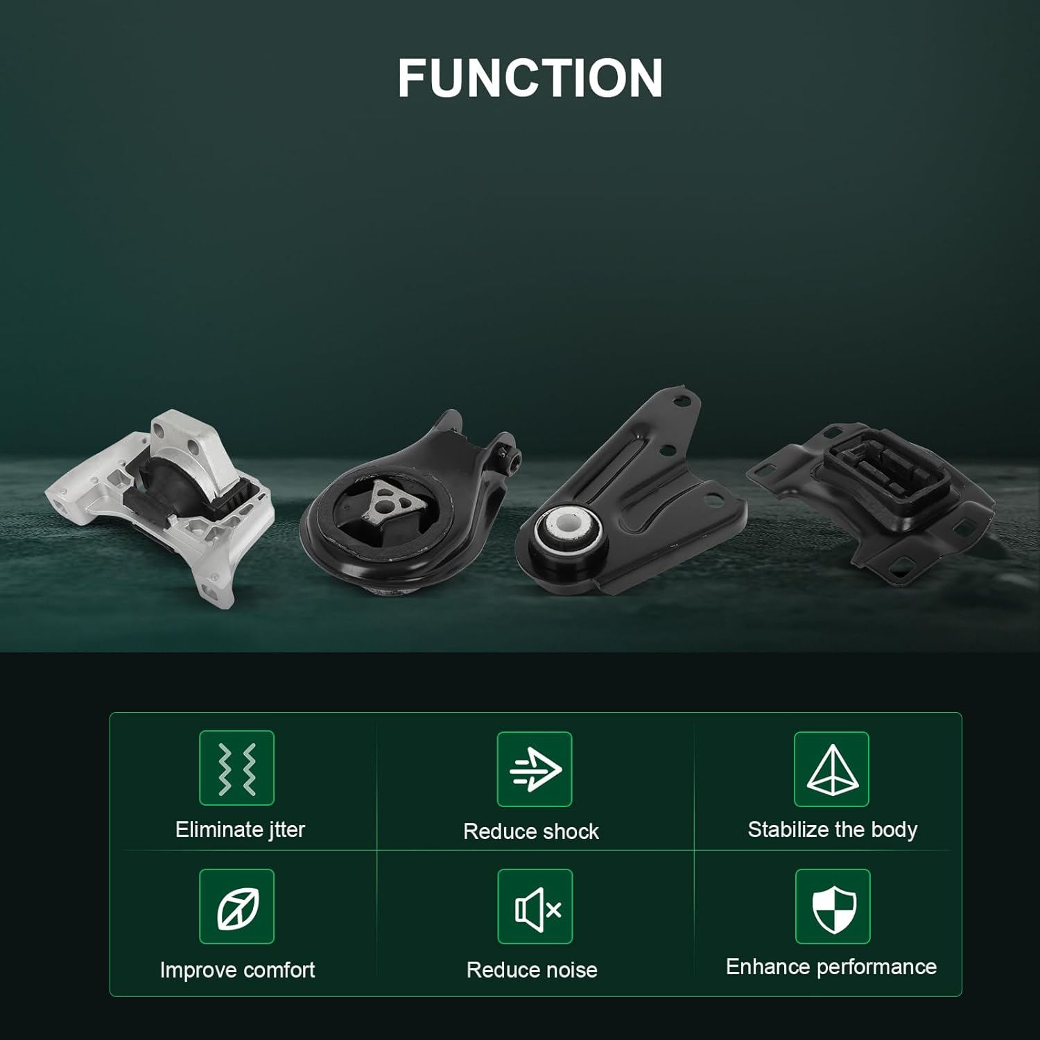 SCITOO Engine Motor Mount and Transmission Mount Torque Strut Mount Set for Mazda 3 2010-2013, for Mazda 5 2012-2015 A4444 A4405 A4418 A4421