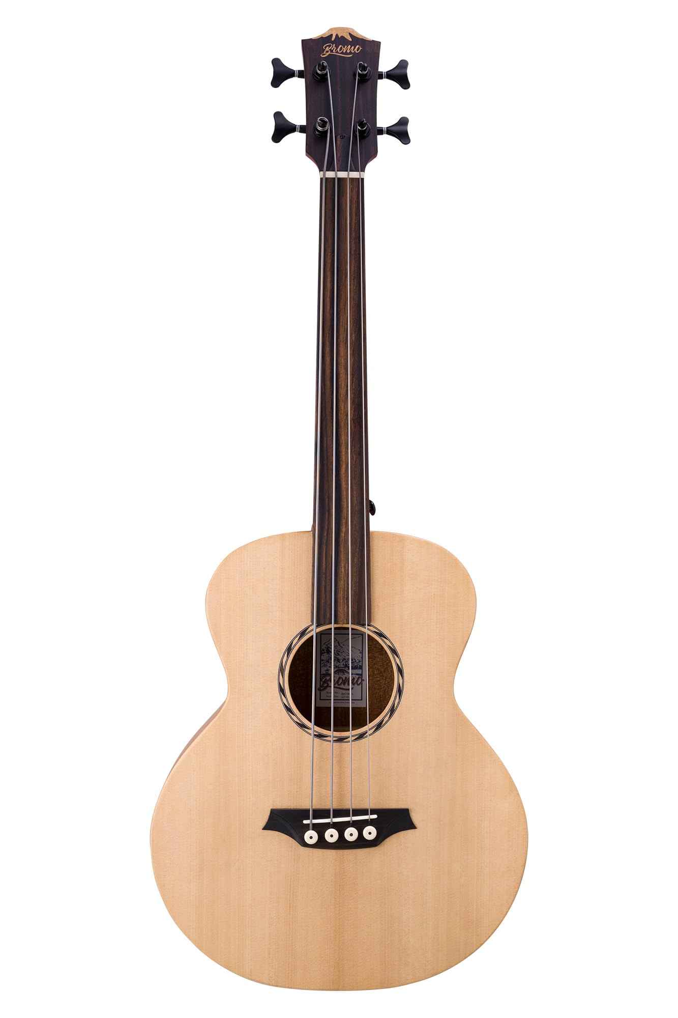 Bromo BAT 8E FL SG Solid Top Fretless Acoustic Bass Guitar