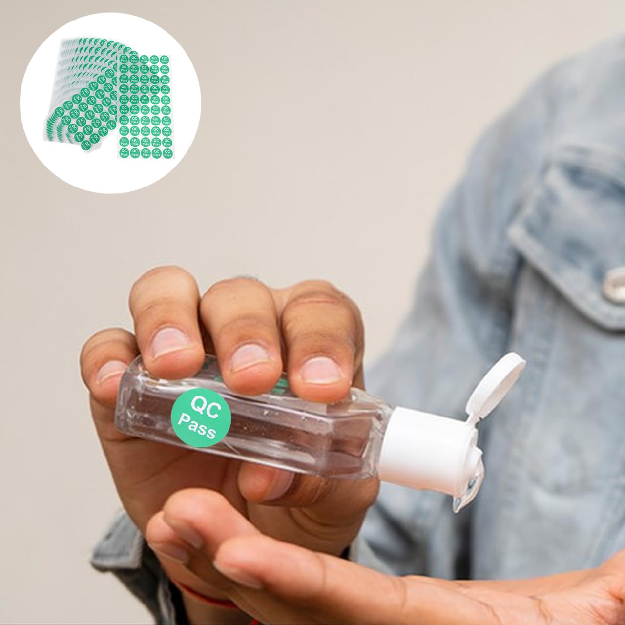 Étiquettes Autocollantes Qc Passé Rondes 2.5 Cm 1000 Pièces Stickers Adhésifs D'Entrepôt Pour Contrôle Qualité Et Expédition