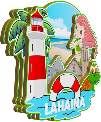 Miniatura 2 de Lahaina - Imán de madera para nevera, diseño de Hawaii, Estados Unidos, 3137
