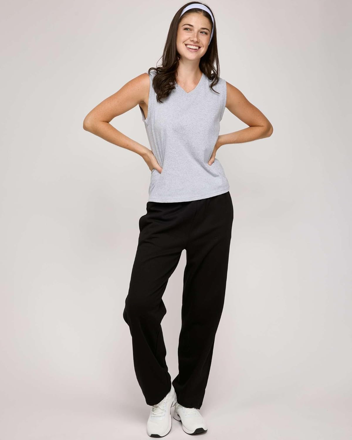 Real Essentials 5 Pack: Women's 100% Cotton V-Neck Sleeveless Tank Top Basic Ladies Casual Shirts (Available in Plus Size) - Image 4