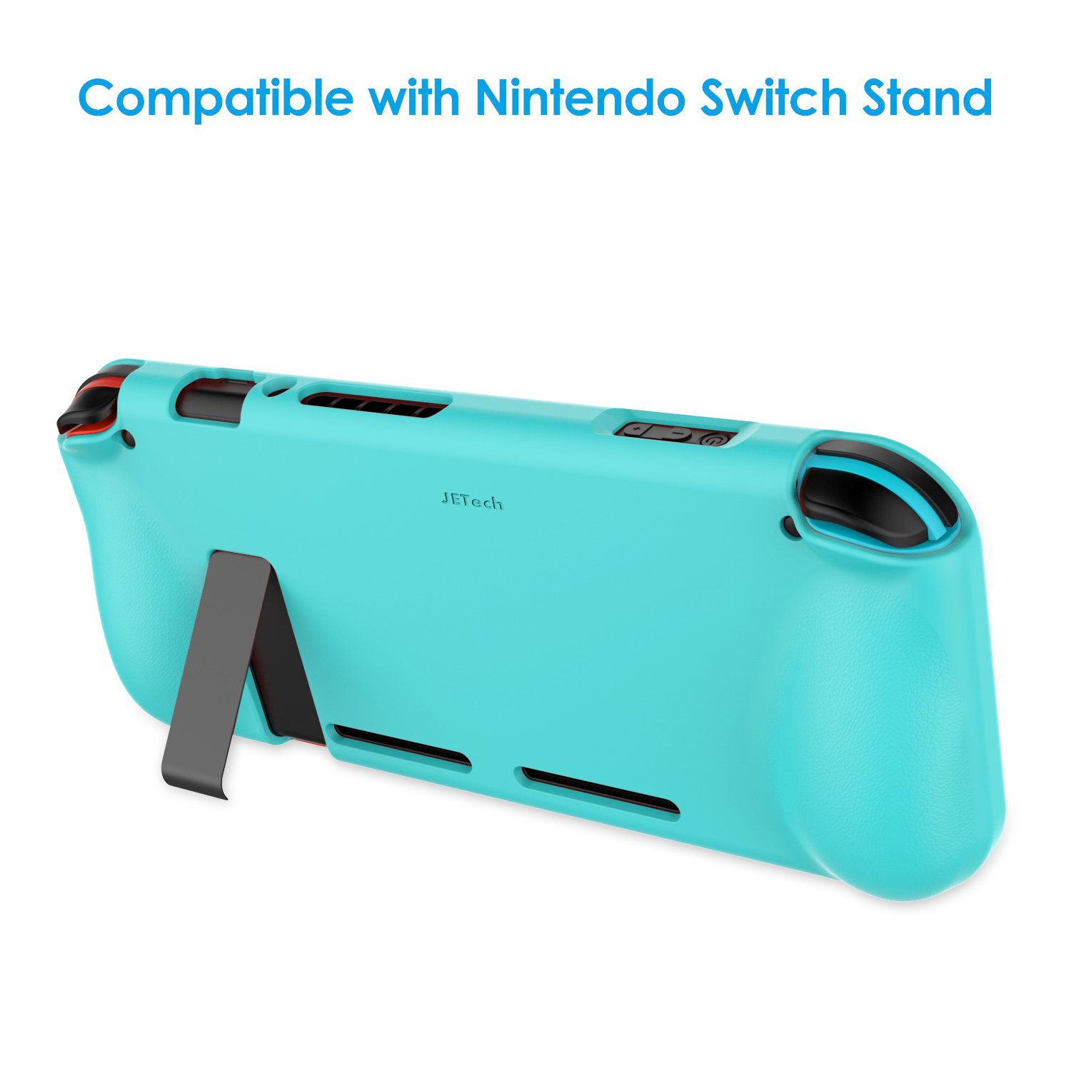 JETech Protective Case for Nintendo Switch 2017, Grip Cover with Shock-Absorption and Anti-Scratch Design (Blue)