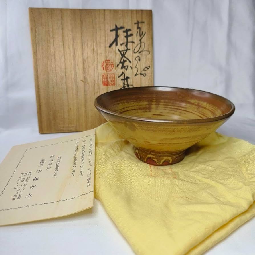 Amazon.co.jp: 茶道具 抹茶碗 無名異祖 金渓堂 伊藤赤水 赤水窯