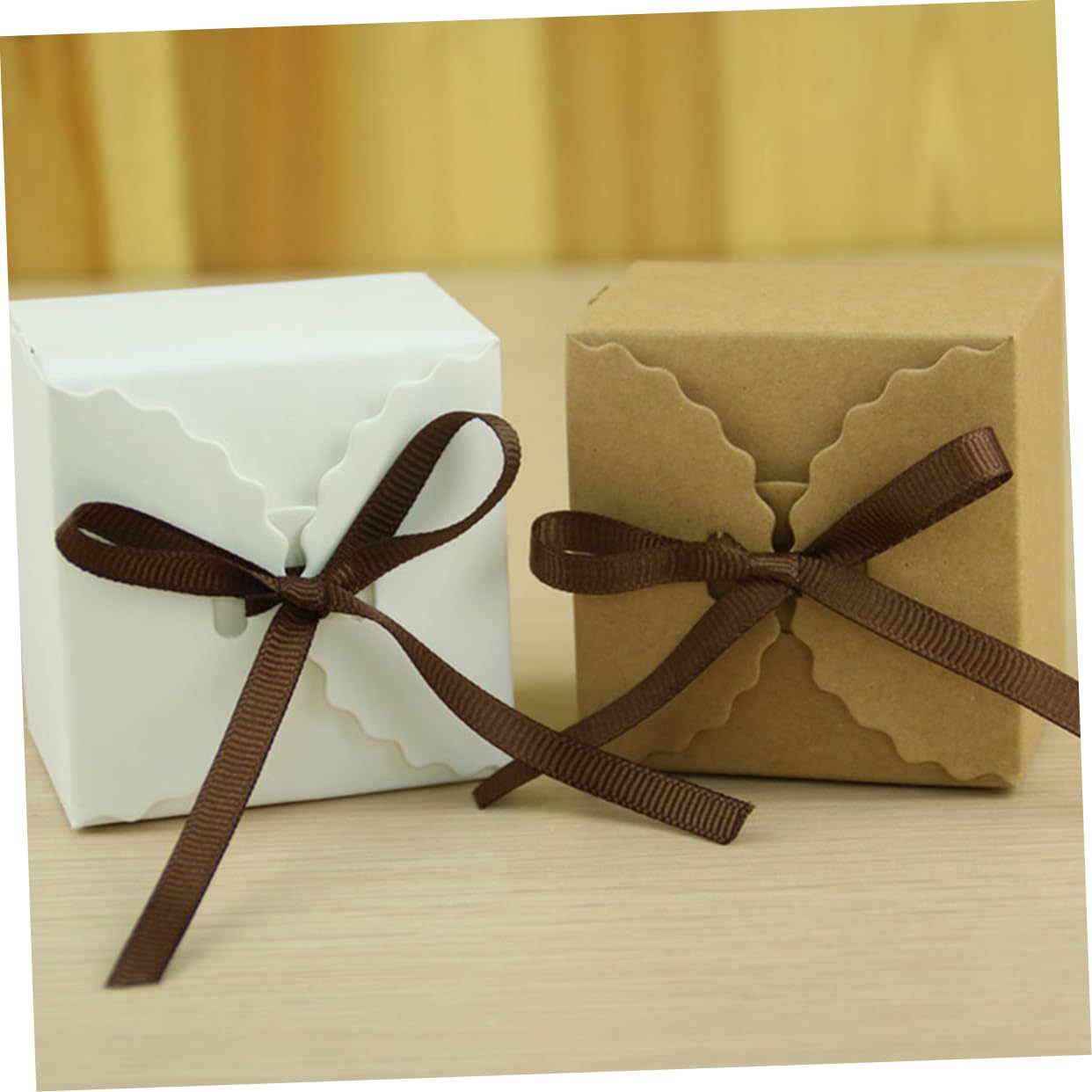 Abaodam Scatola Confetti in Carta Kraft 50 Pezzi, Scatolina Regalo