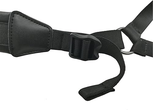 Miniatura 7 de Arnés para saxofón, correa de saxofón, sin estrés en el cuello, hombro suave acolchado para clarinete barítono alto tenor, tamaño grande, Negro -