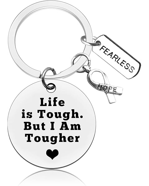 Cancer Awareness Gift Keychain Cancer Survivor Gifts Keychain Cancer Fighter Gift Addiction Recovery Gift Cancer Awareness Inspirational Jewelry for Her Him Breast Cancer Survivor Gifts for Women