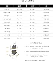 Vista 6 de Yonique Traje de baño de dos piezas para mujer, de talle alto, con control de abdomen