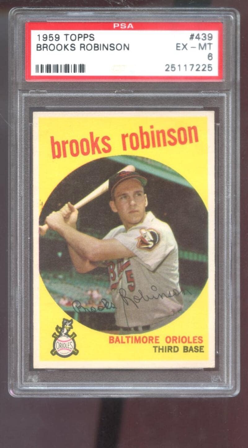 1959 Topps #439 Brooks Robinson PSA 6 Graded Baseball Card MLB Baltimore Orioles