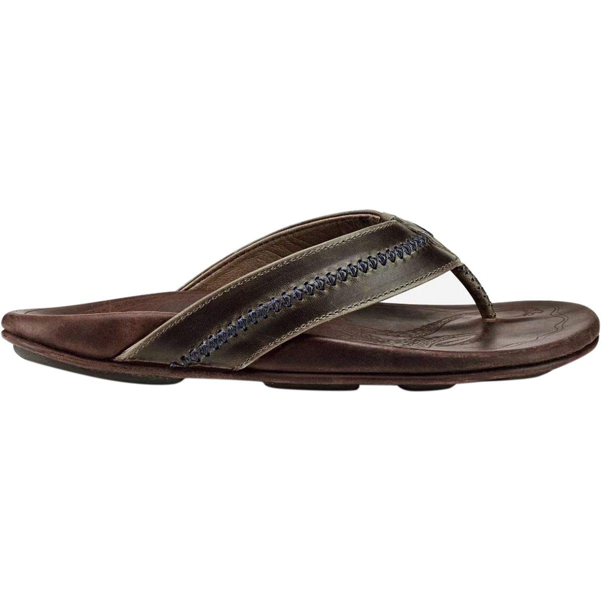 OLUKAI MEA Ola Flip Flop - Men's (13) (Dark Shadow/Mustang)