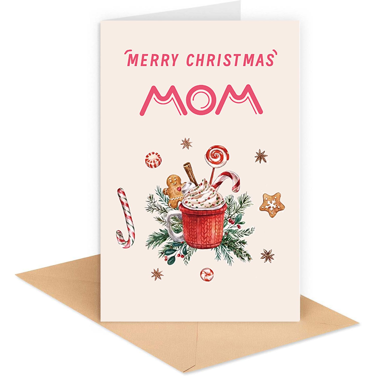 Amazon.com : JolinKoin Christmas Card for Mom, Mom Christmas Card ...