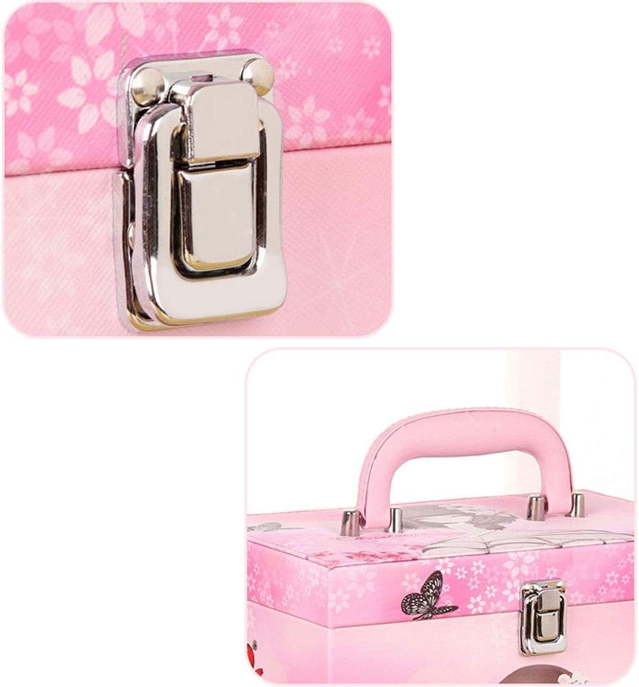 Gift for Women Jewelry Boxes Jewelry Boxes High Capacity Jewellery Chest Portable Multifution Jewelry Organiser Wiht Lock Mirror Storage Box for Jewelry New Year Presents