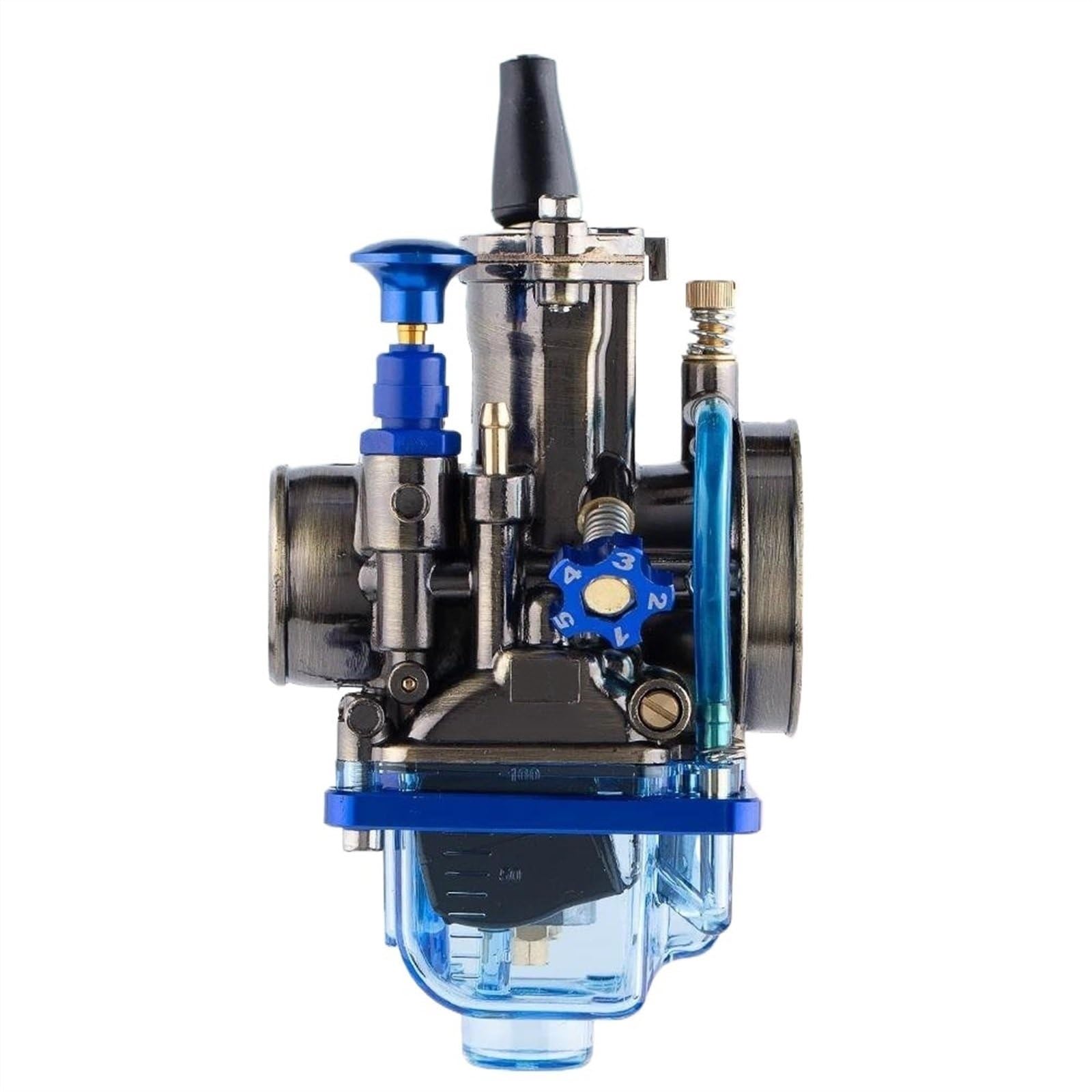 Pieza del carburador Universal para PWK 24mm para Motor De 90cc A 125cc Carburador De Motocicleta Tazón De Cubierta Transparente Azul Azabache