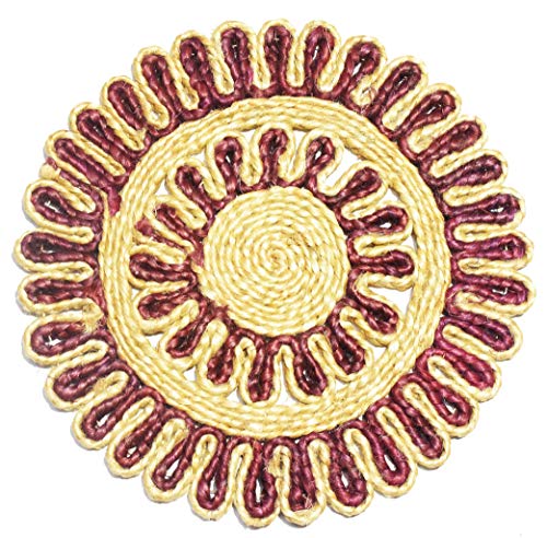 Bengal Handicrafts & Handlooms Jute Placemat. Dining Table Mate Items or Dining Table Runner. Handcrafted Jute mats for Home Decoration. Eco-Friendly, Easy to Clean, Set of 2. (8 Inch, Violet) Bengal Handicrafts & Handlooms Jute Placemat. Dining Table Mate Items or Dining Table Runner. Handcrafted Jute mats for Home Decoration. Eco-Friendly, Easy to Clean, Set of 2. (8 Inch, Violet)