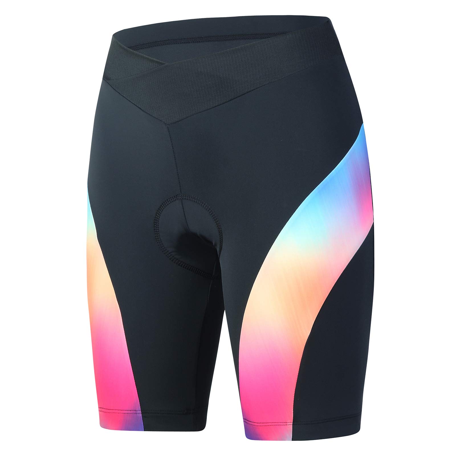 Turnhier - Pantalones cortos de ciclismo para mujer (3D, acolchados)