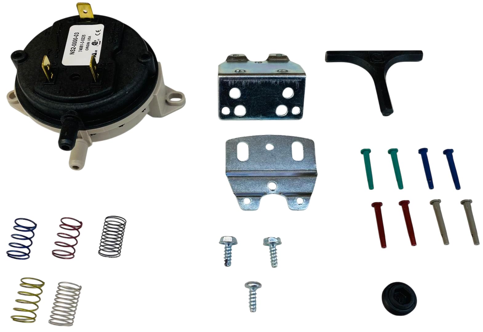 SUPCO NS2000031 Universal Pressure Switch, 100, 000 Cycles, 14"W.C, -40 Degree F to 190 Degree F