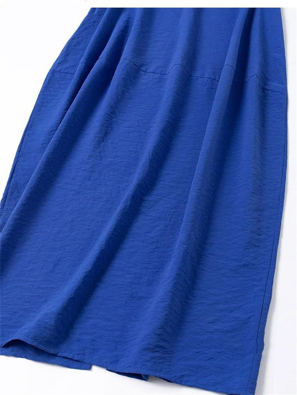 Women's Silk Casual Dresses Solid Color Long Sleeveless Dress