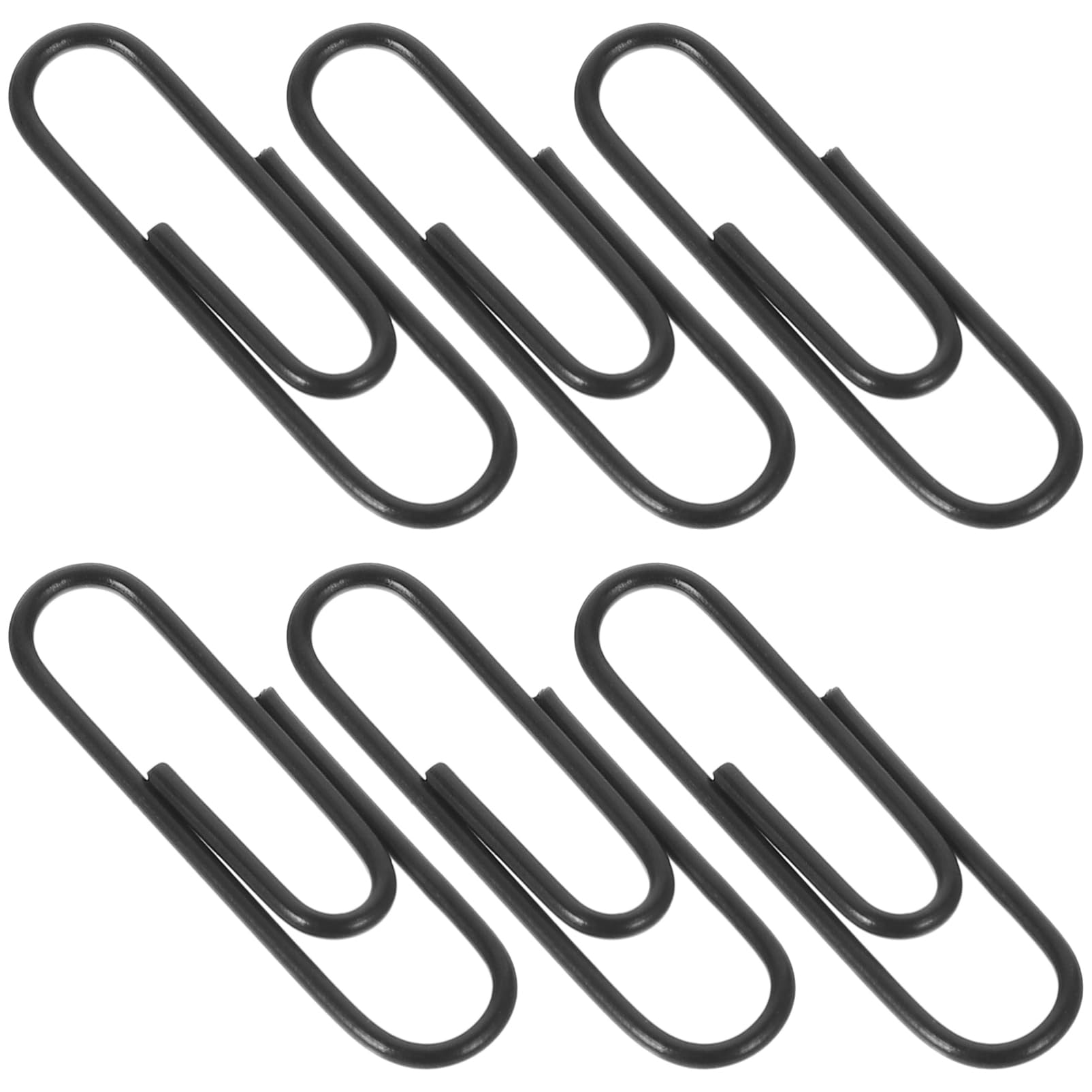 DOITOOL 4 Sätze Paperclip Briefpapier Dokumentclips Papierclips Bürobedarf Büroklammern Office-dokumentenklammern Büro Büroklammern Clips Briefpapier Büroklammern Kreativ Eisen Schwarz