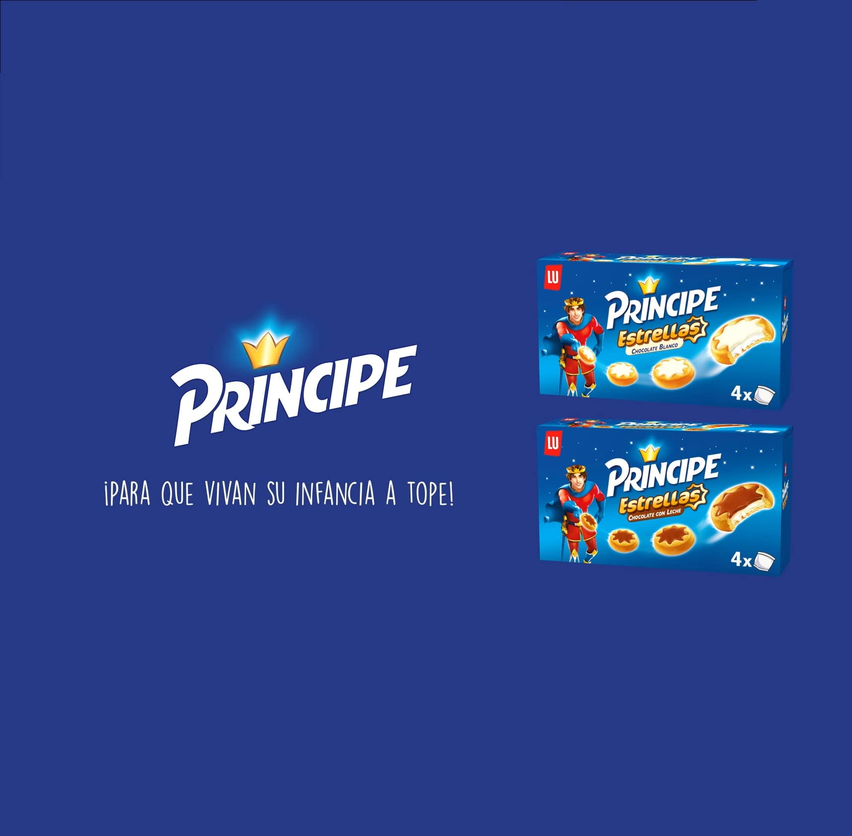 Príncipe Estrellas Galletas Cubiertas de Chocolate con Leche y Rellenas de Crema de Leche en Forma de Estrella, 150g