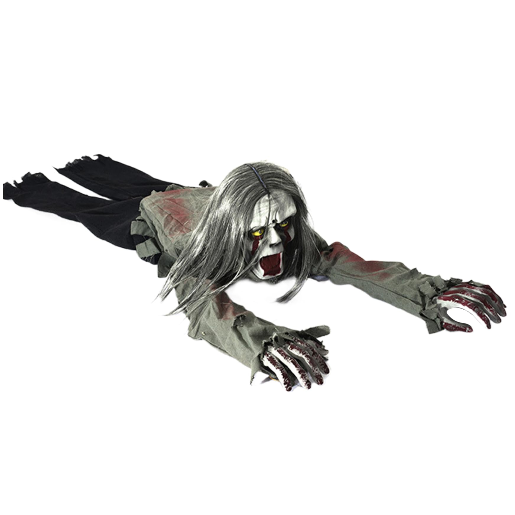 Accessoires d'halloween, décorations de Zombies rampants, activé par Le Son, Rouge, 3, 6 Pieds