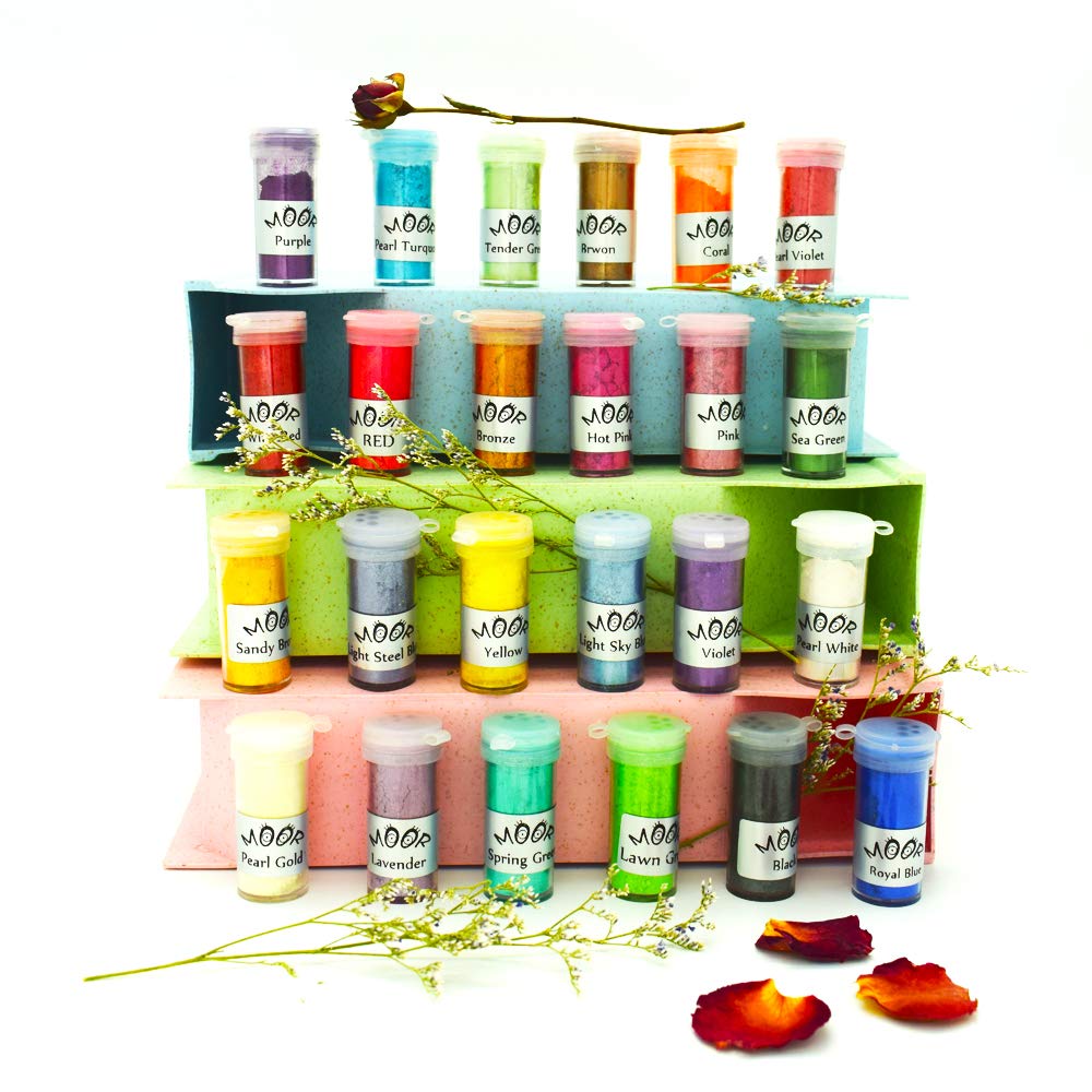 Buy Moor Mica Powder 36 Color Shake Jars 180g/6.35oz Set Premium