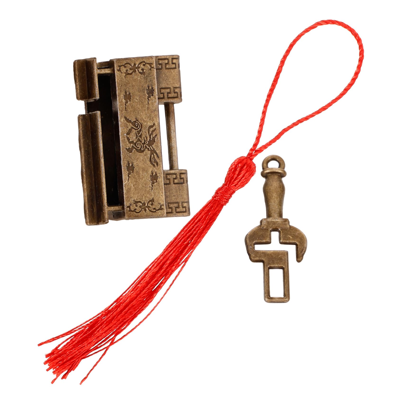 Lurrose 5 Sätze Antikes Kleines Schloss Vorhängeschlösser Schublade Riegel Code Tastensperre Schlüssel Antikes Vorhängeschloss Holzkistenverschlüsse Schrankzubehör Dark Brown Zinklegierung