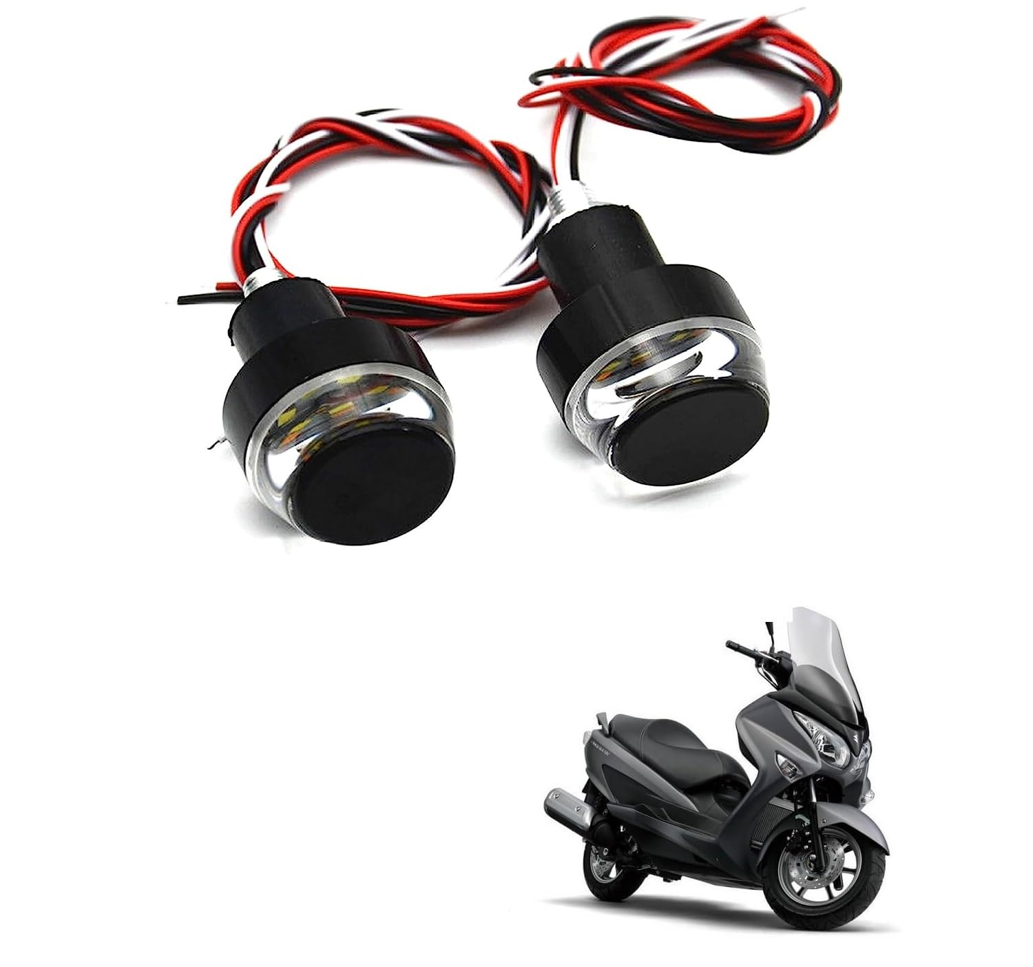 Kozdiko Motorcycle LED Indicator Dual Color Blinker Stylish Turn Signal Handle Bar Light for Suzuki Burgman Street-picture-28