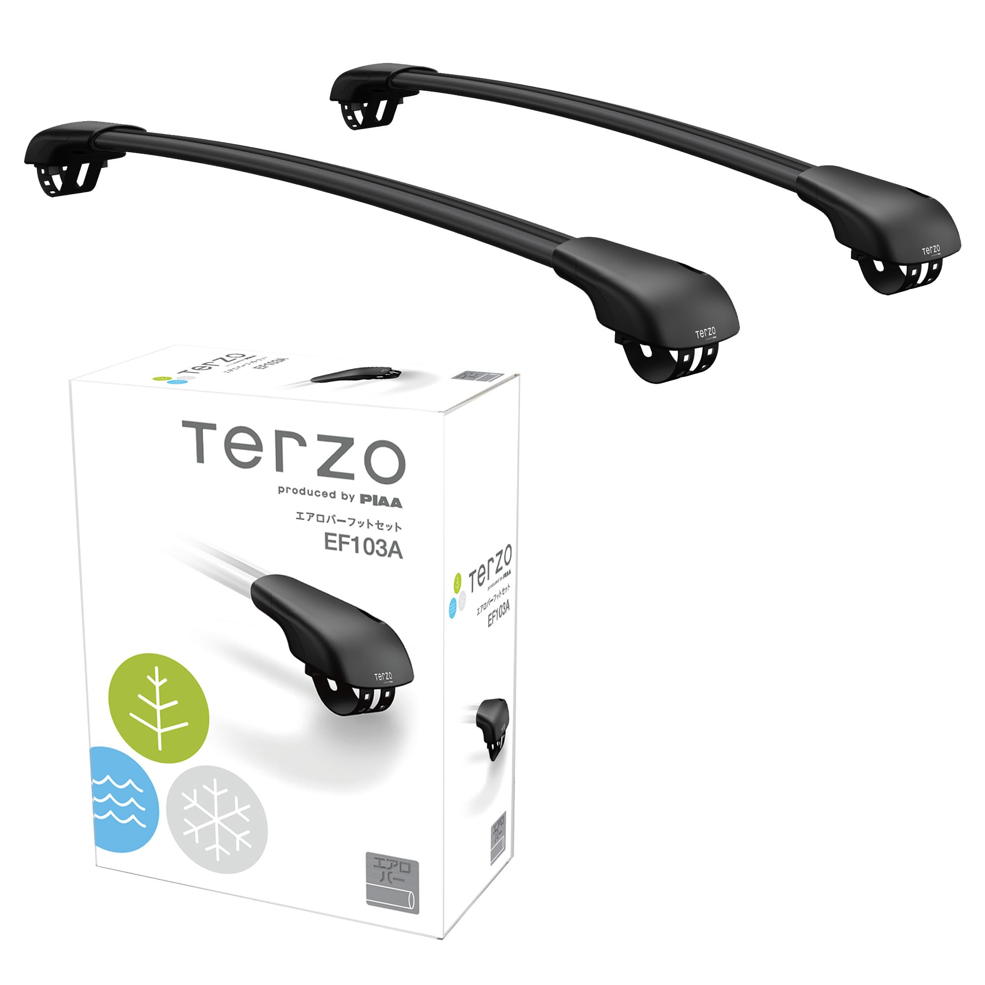 Amazon.co.jp: Terzo テルッツォ (by PIAA) ルーフラック 1個入 アルミ 