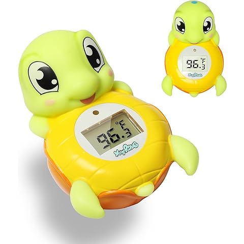 Backstroke Sea Turtle Baby Bath Thermometer,The Infant Baby Bath Floating Toy Safet...