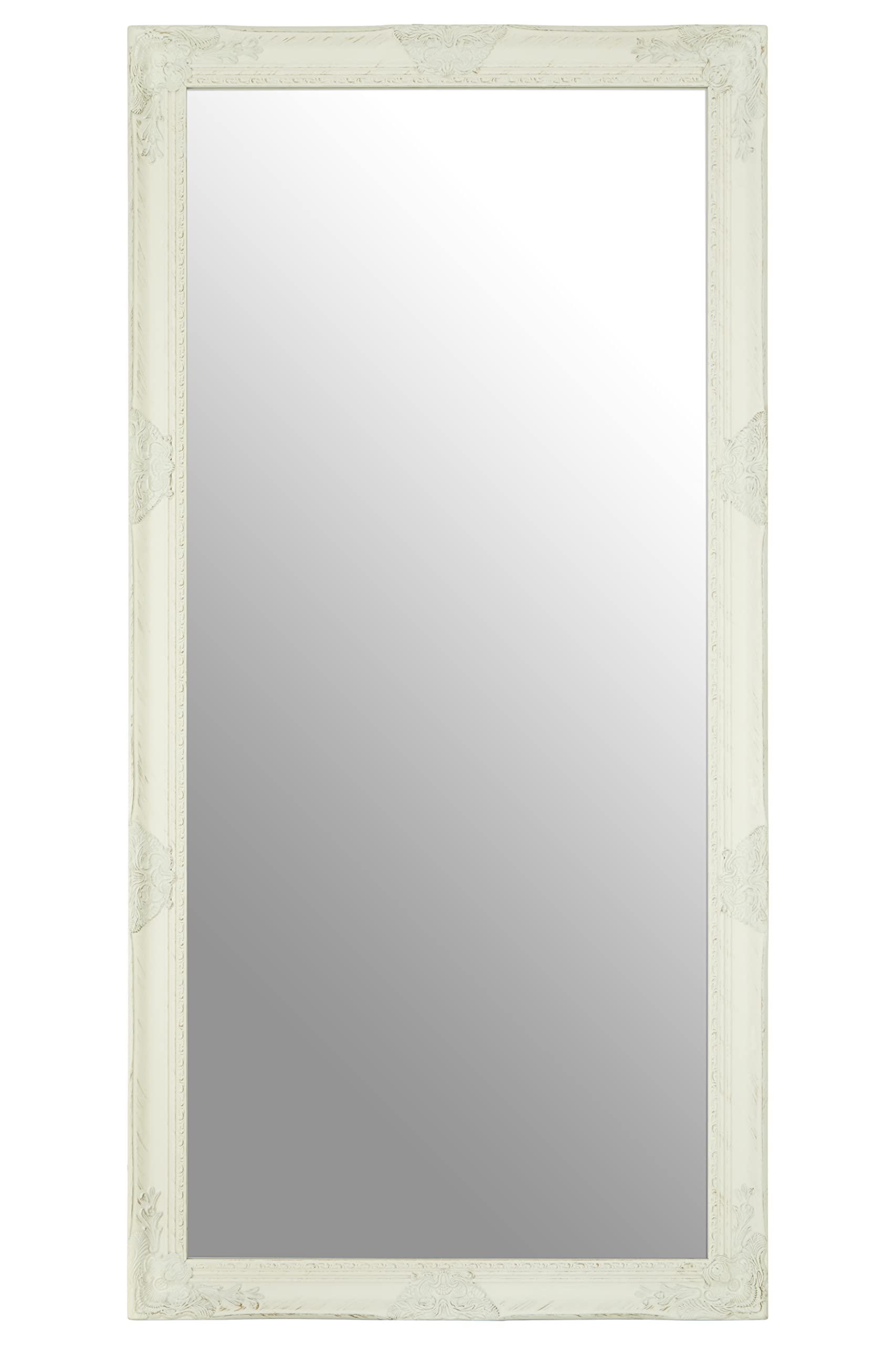 Andrey Zelma Wall Mirror - White and Brushed Gold Finish
