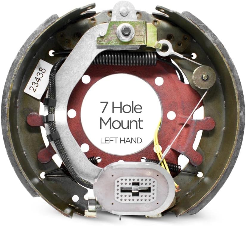 12-1/4" x 4" 10K HD FSA LH Electric Brake Assembly with 7 Bolt Backing Plate for Dexter Axles Replaces Dexter Part Number: K23-438-00