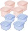 Olababy Clear Sense Silicone Storage Containers 4pk Coral, 4 oz Clear Sense Silicone Storage Containers 4pk Blueberry, 2 oz