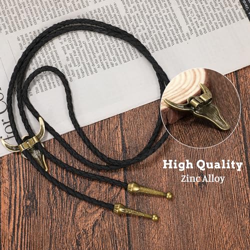Image of Bolo Tie for Women Men, Western Bolo Tie Rodeo Cowgirl Cowboy Tie Bolo Ties Cowboy Accessories for Men Women