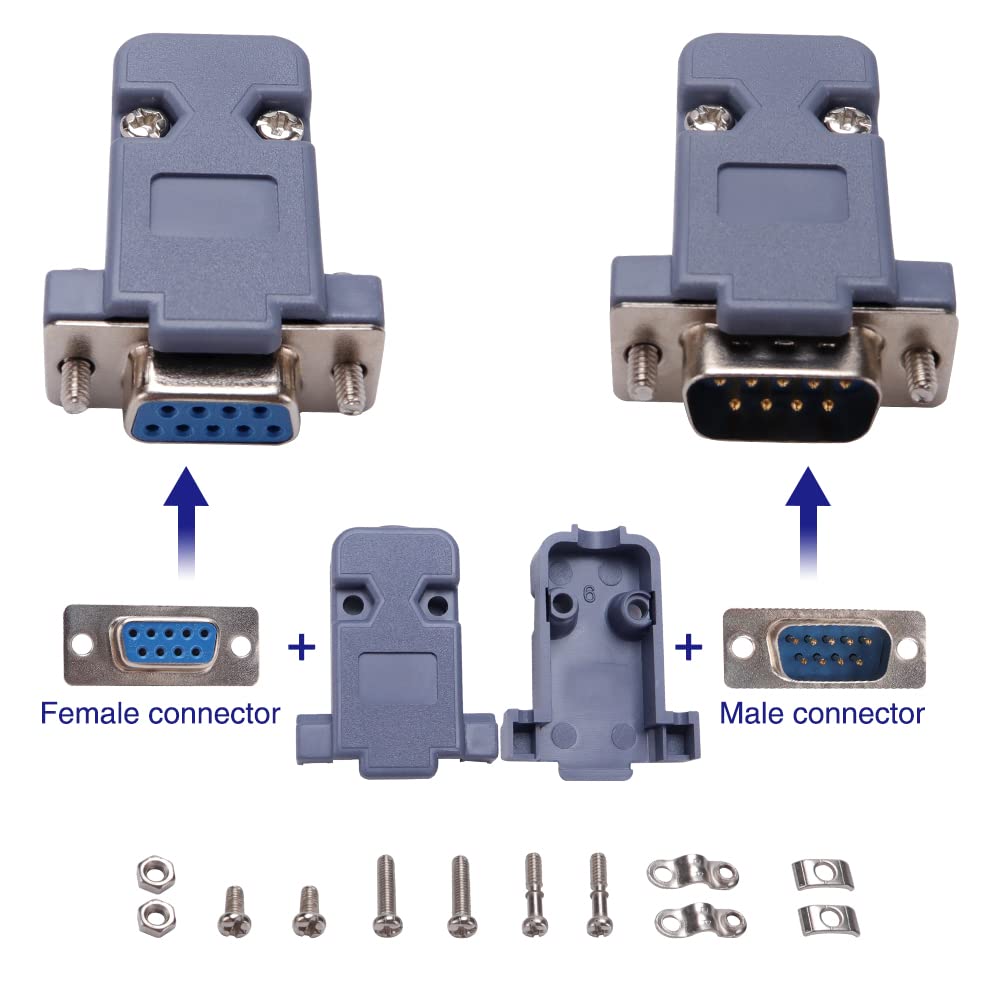 Set 5 Adattatori DB9 RS232 - Connettori Maschio/Femmina A Saldare, Per Computer E DIY - Foto 6