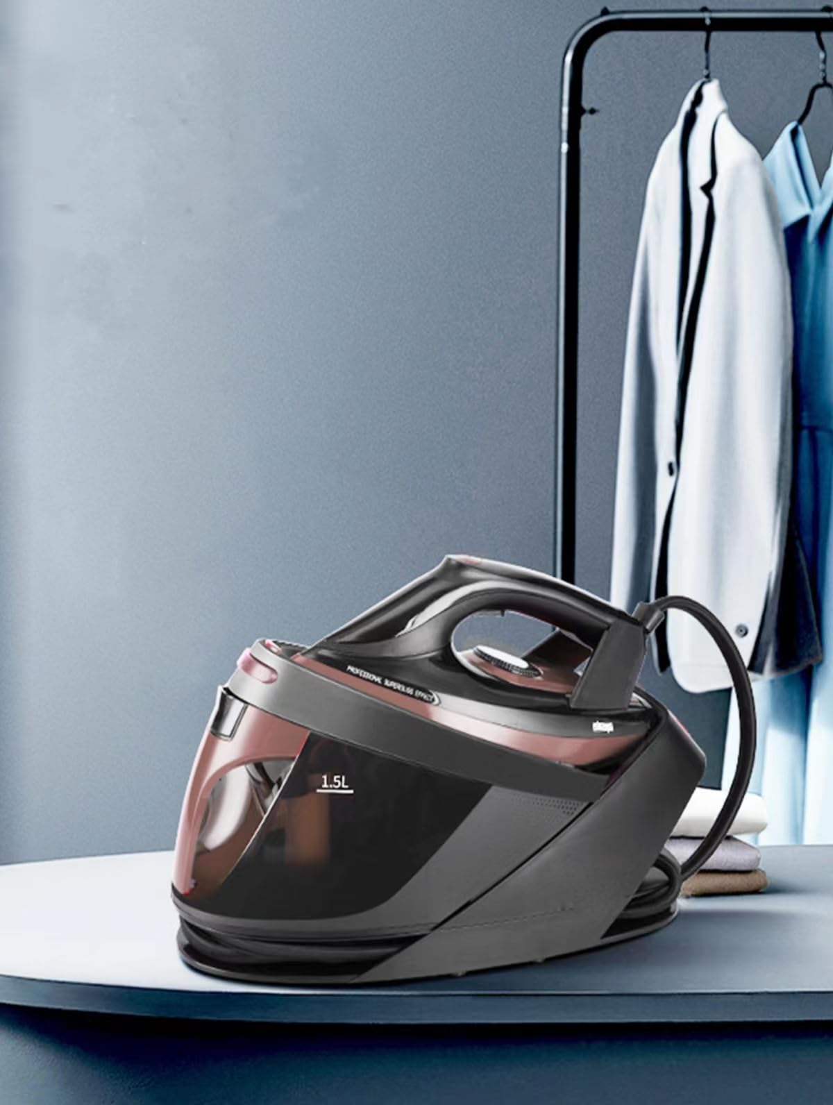 TDOO Professional Steam Generator Irons, 2 IN 1 Handheld Clothes Steamer, Steam Station with Ceramic Soleplate, Adjustable Thermostat Control Clothing Steam Iron for Home, 1.5 L Removable Water Tank