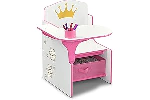 Delta Children Princess Crown Chair Desk with Storage Bin