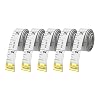 5 Pcs Flexible Tape Measure, 150cm60 inch, Pack of 5, Accurate Dual Scale Standard & Metric Measurements Tape,Soft Measuring Tape for Body, Weight Loss Sewing Tailor Craft Ruler White