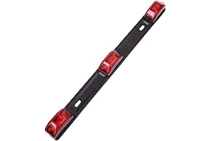NPAUTO Red Trailer Light Bar 3 Light 9 LED Clearance ID Bar...