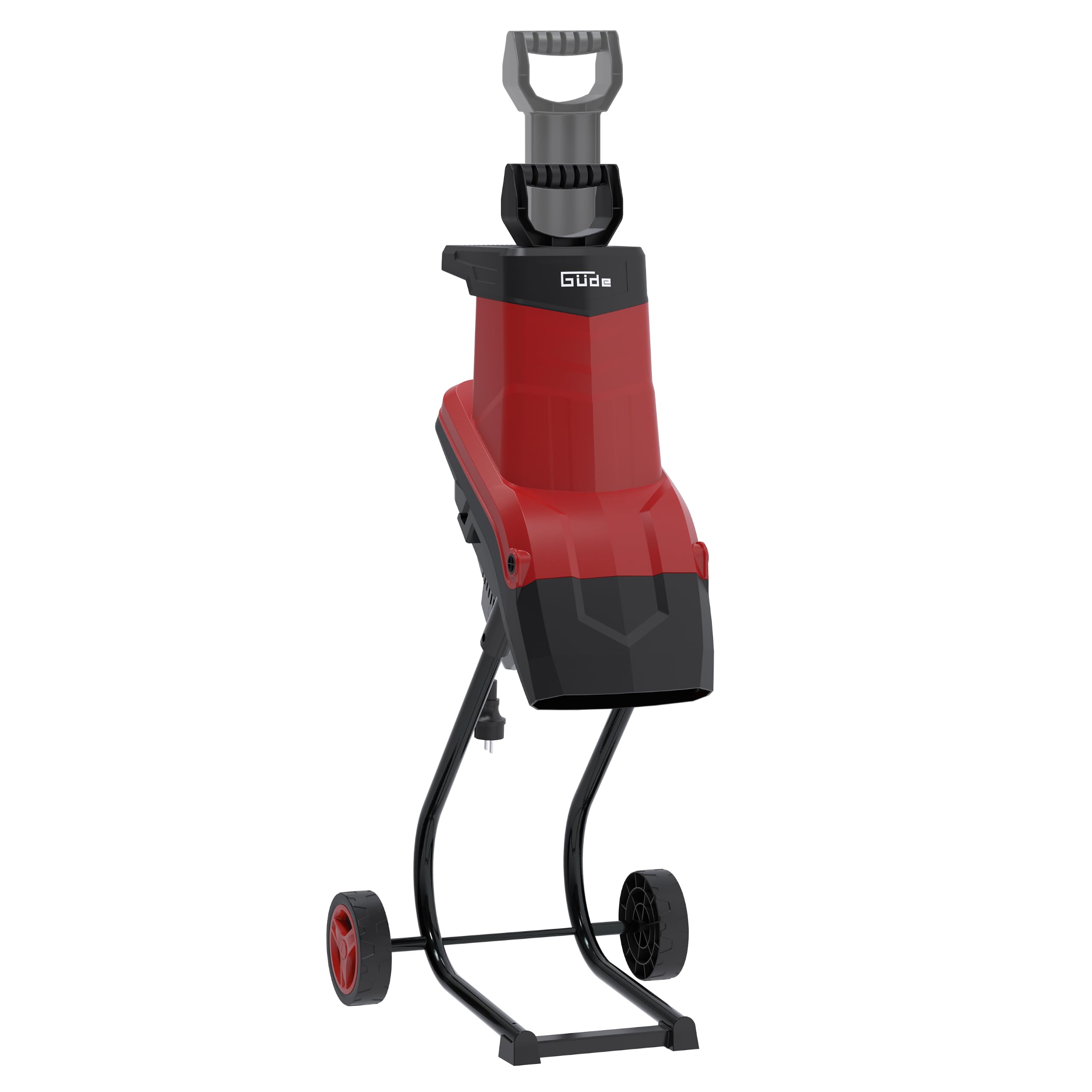 Güde Elektro-Gartenhäcksler GEH 2500, 2500 Watt, 45 mm maximale Aststärke | Messerhäcksler, kraftvolles Zerkleinern von Gartenmaterial, 50 l Fangsackvolumen, Fahrgestell mit zwei Transportrollen