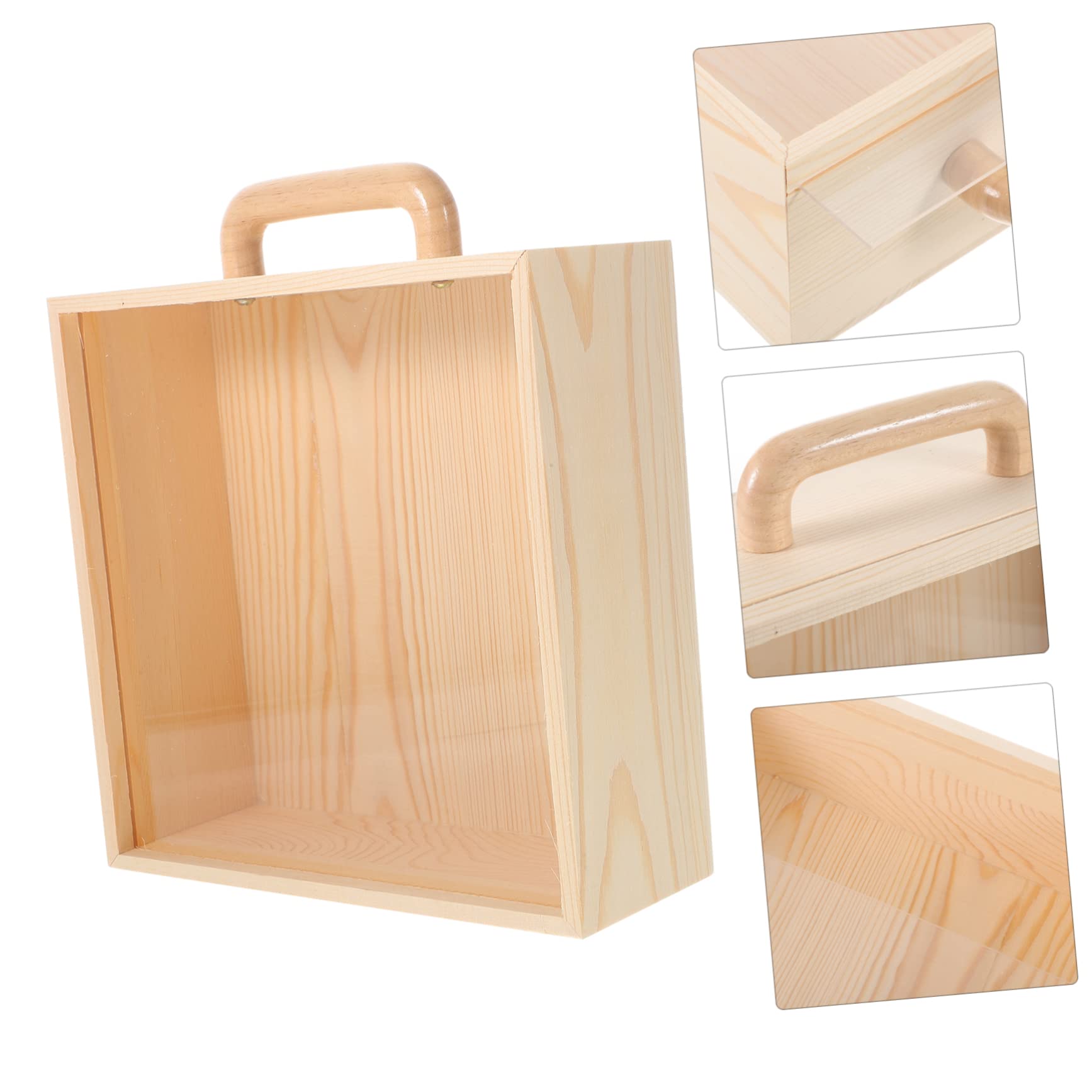 FRCOLOR Scatola Regalo in Legno Trasparente 1 Pezzo per Nozze