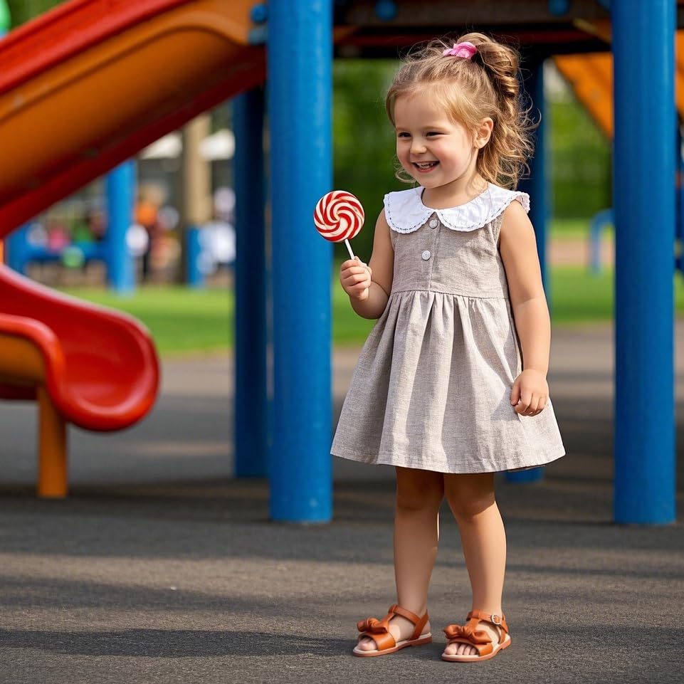 ESTINE Girls Sandal Dress Shoe for Toddler/Little Kid Party School Shoe2